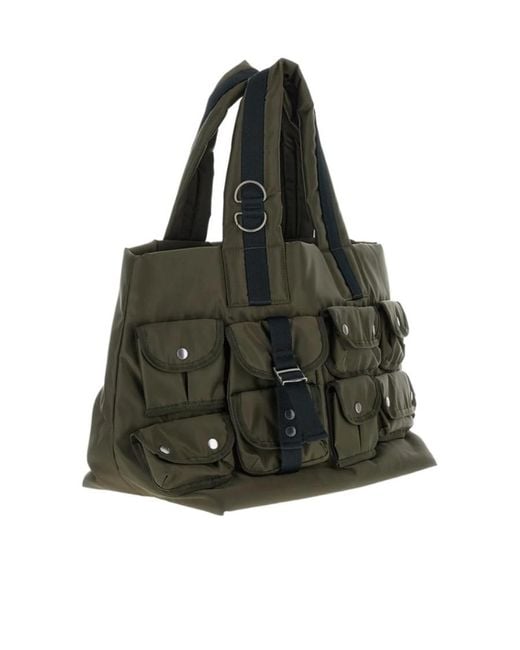Sacai Black Pocket Tote Bag
