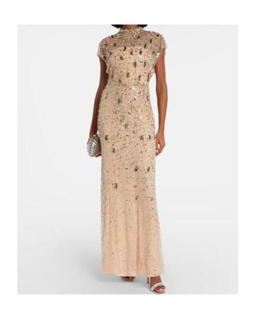 Jenny Packham Natural Sylvie Embellished Gown