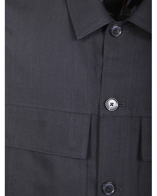 Paul Smith Blue Wool Shirt Jacket for men