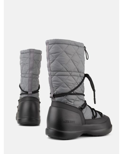 Moon Boot Gray Quilted Rain Boots for men