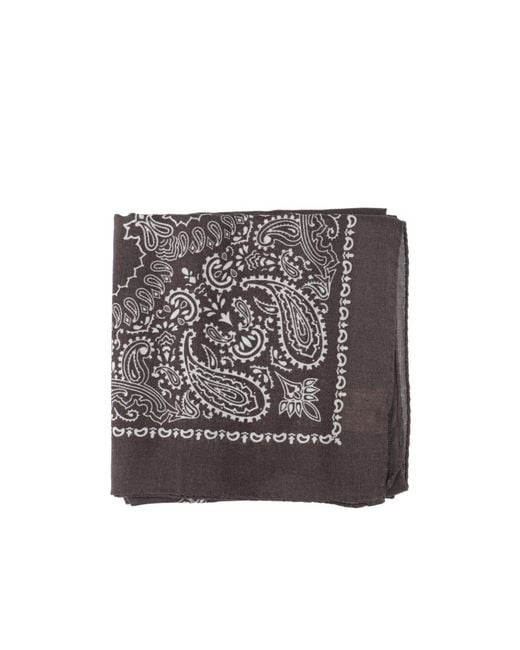 Destin Gray Square Scarf for men