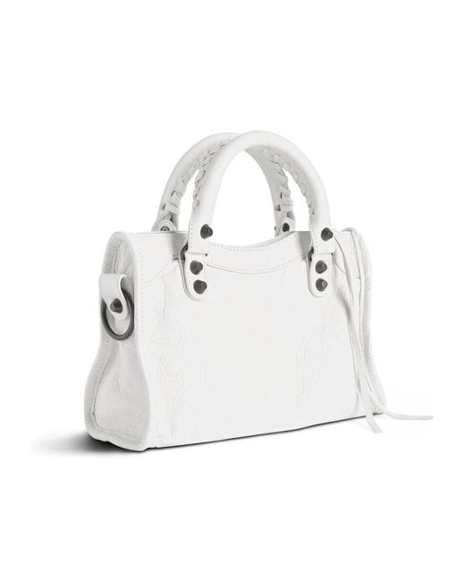 Balenciaga White Le City Mini Tote Bag