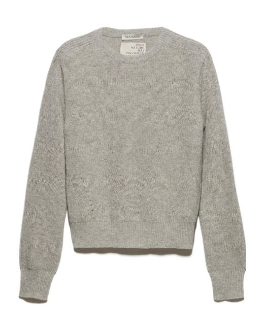 MAX&Co. Gray Long-Sleeved Sweater