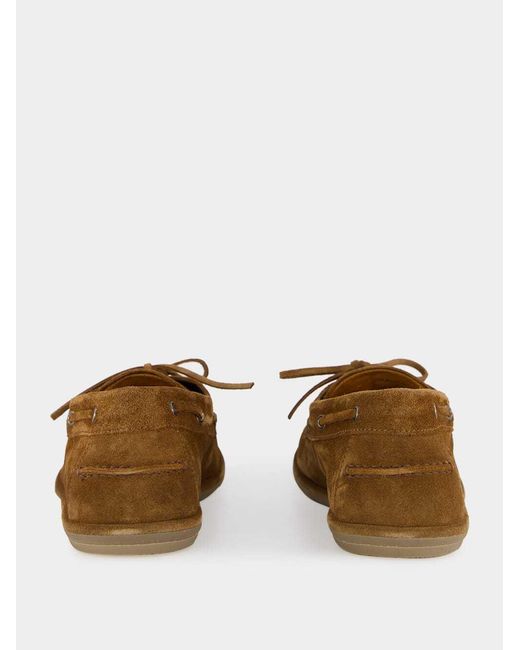 Officine Creative Brown Love 001 Suede Boat Shoes for men