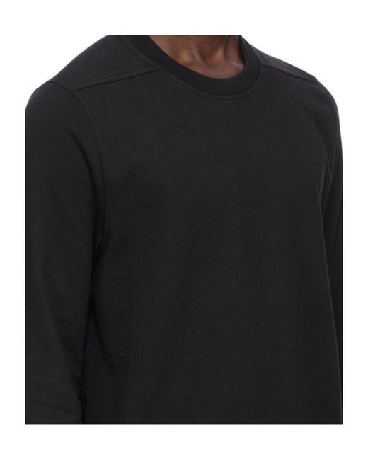 Rick Owens Black Crewneck Sweat for men