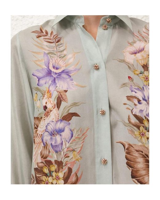 Zimmermann White Coco Relaxed Shirt