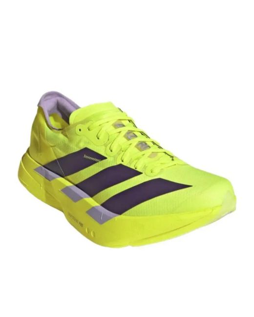 Adidas Yellow Adizero Adios Pro 4 Sneakers for men