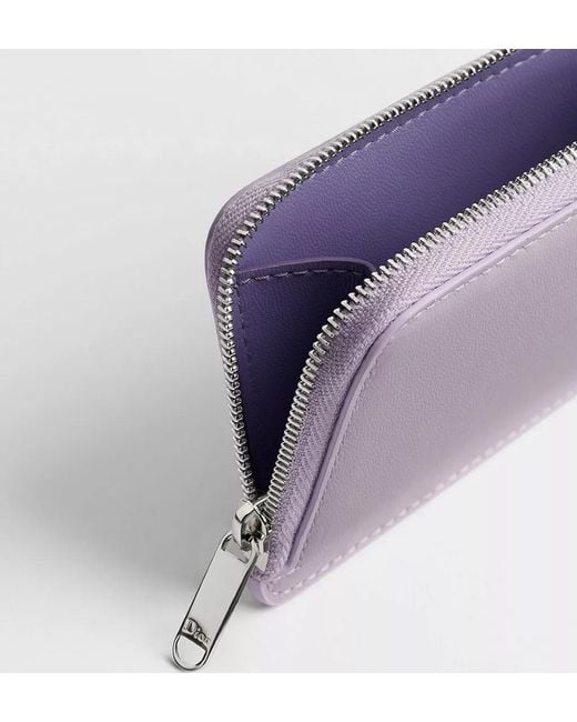 Dior Purple Jardin Cosmos Zipped Card Holder