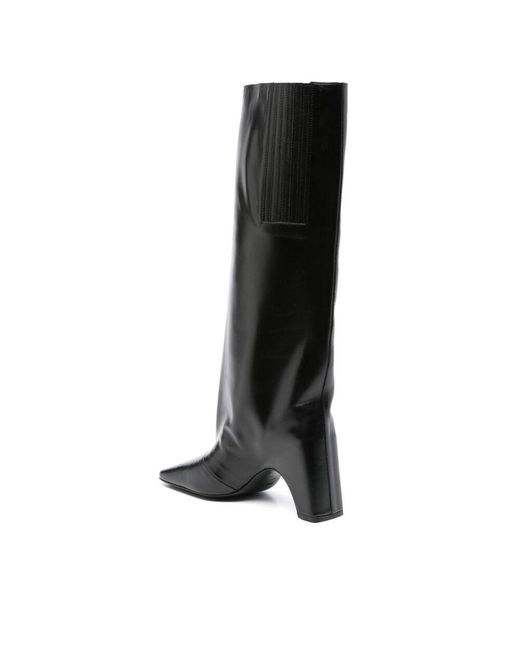 Coperni Black Bridge Square Toe Slip-On Boots
