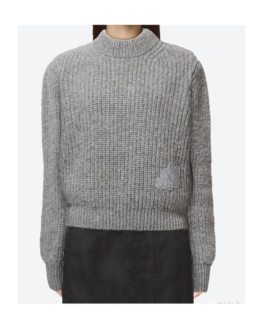 CECILIE BAHNSEN Gray Long-Sleeved Sweater