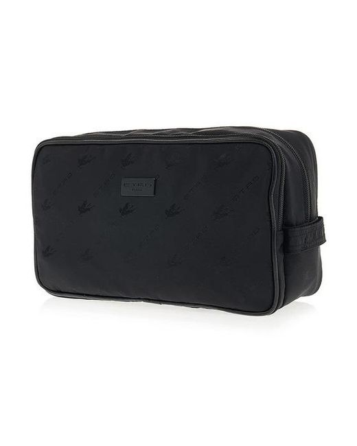Etro Black Zipper Clutch