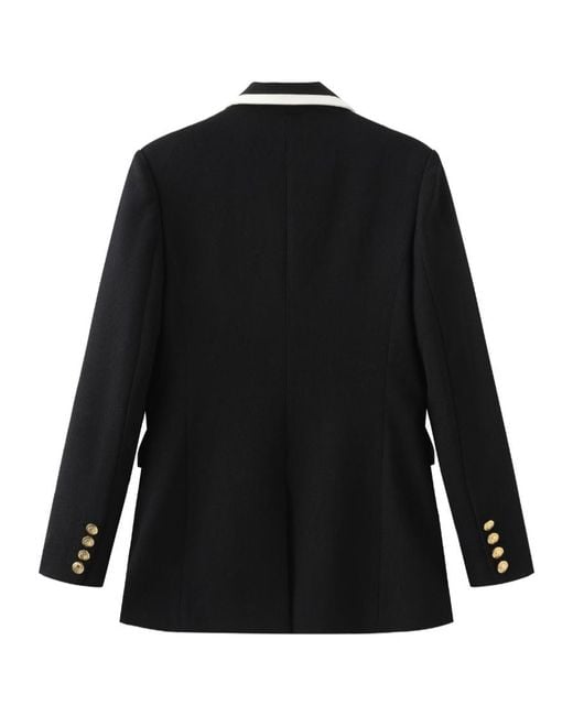 Marissa Chiara Black Colorblock Suit Jacket
