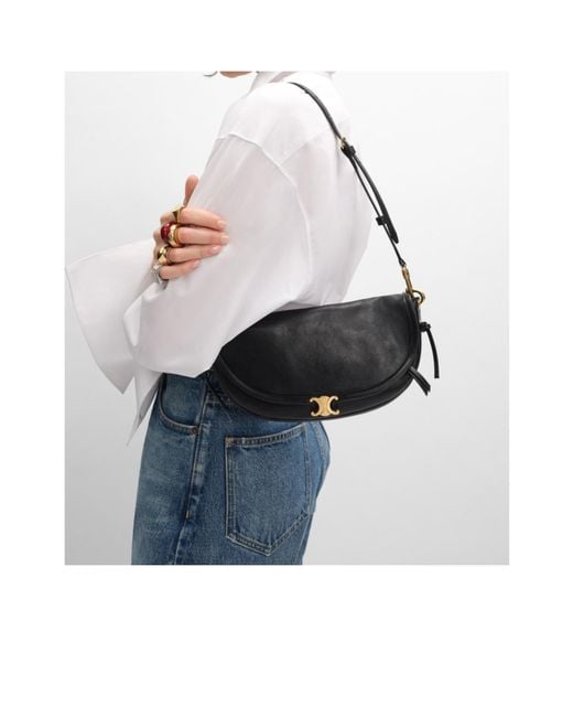 Céline Black Little Halfmoon Soft Triomphe