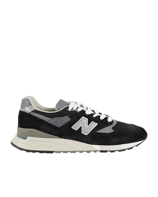 New Balance Black U998Bl Logo-Appliqué Sneakers for men