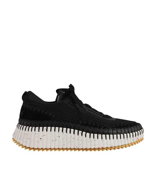 Chloé Black Chloé Nama Lace-Up Sneakers