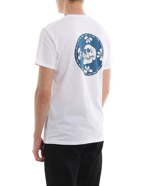 McQueen White Round-Necked Logo T-Shirt for men