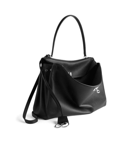 Balenciaga Black Rodeo Handbag Large Grained Calfskin