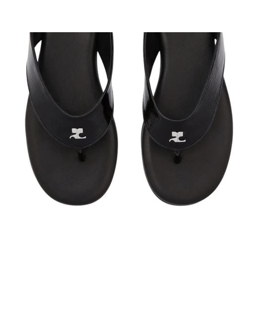 Courreges Multicolor Vinyl-Texture Logo Slides