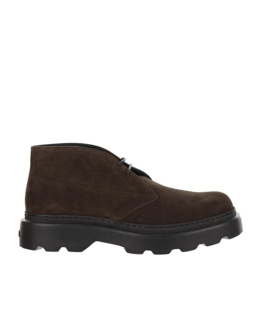 Tod's Brown Carrarmato Lace-Up Boots for men