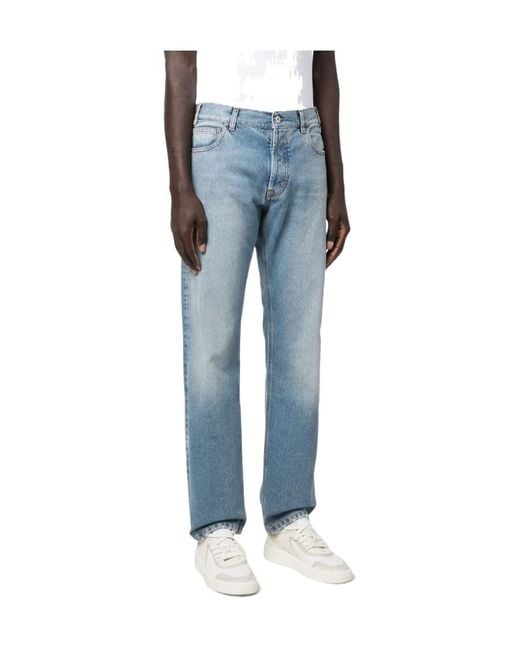 Marcelo Burlon Blue County Of Milan Logo Embroidered Jeans for men