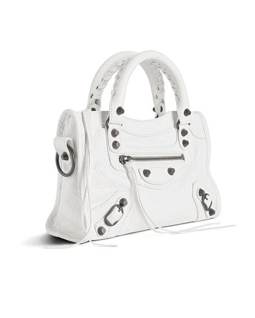 Balenciaga White Le City Mini Tote Bag
