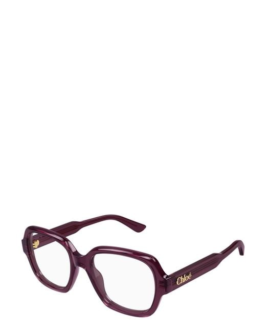 Chloé White Chloé Eyewear Rectangle Frame Glasses