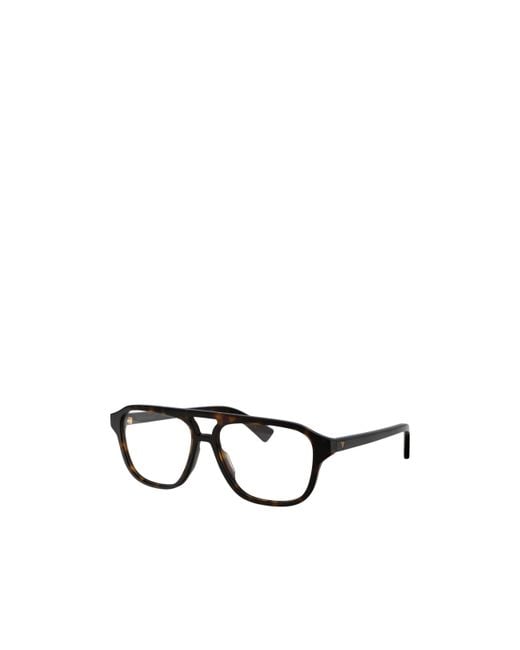 Bottega Veneta White Eyewear Aviator Frame Glasses for men