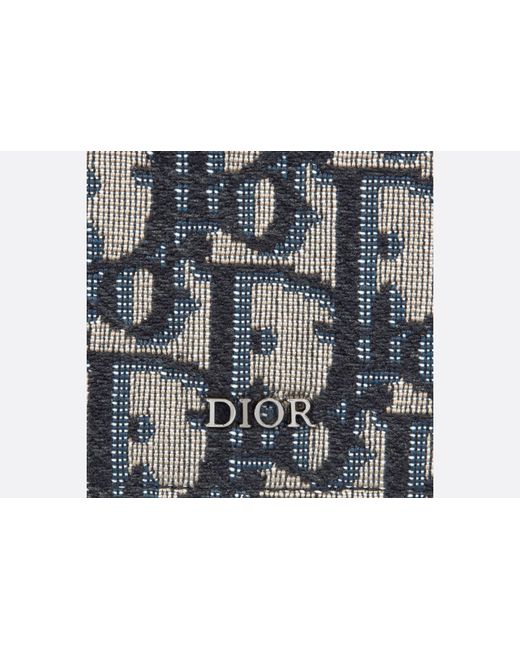 Dior Gray Compact Vertical Wallet for men