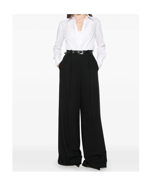 Patrizia Pepe White Poplin Bodysuit Shirt