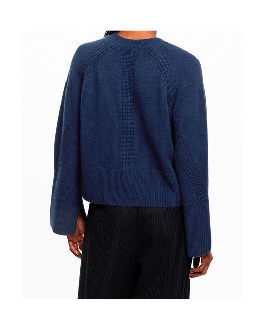 Joseph Blue Crew Neck Long-Sleeved Sweater