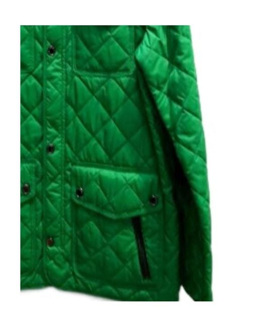 Paul & Shark Green High-Necked Quilted Casual Jacket for men