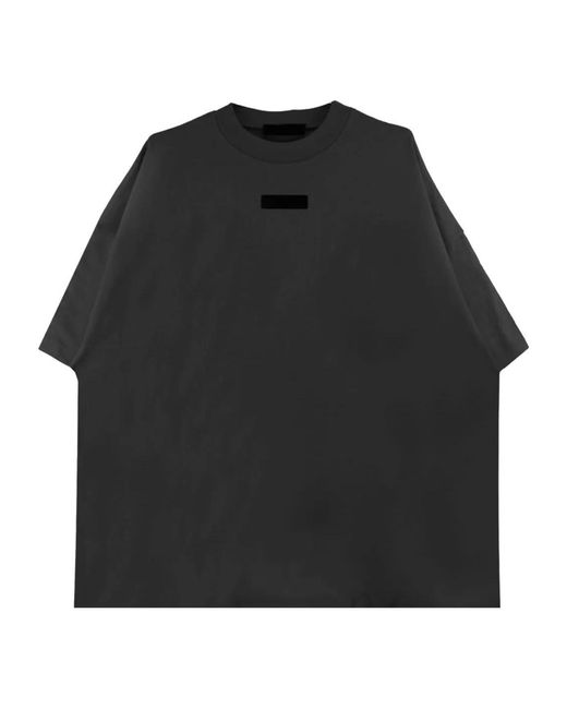 Fear Of God Black Logo-Appliqué Cotton T-Shirt for men