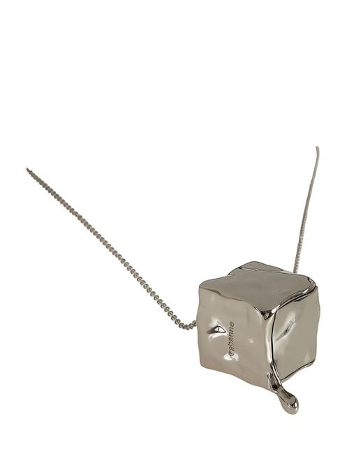 Rabanne Metallic Rabanne Drip Pendant Necklace