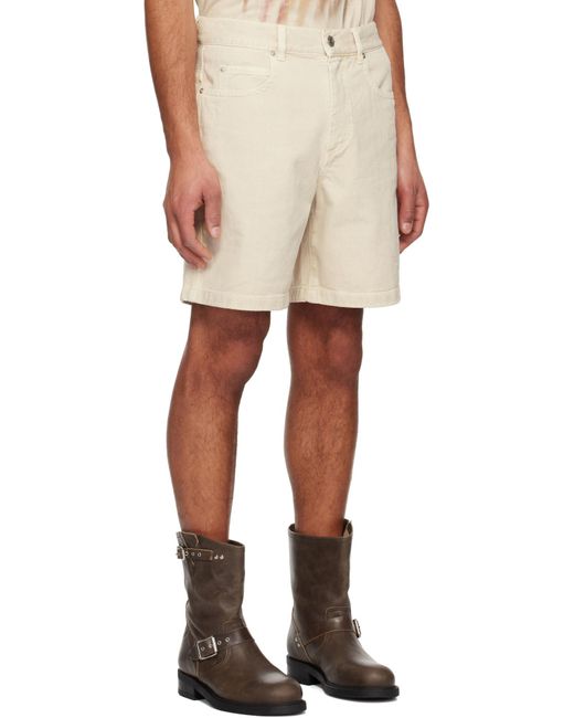 Isabel Marant Natural Non-Stretch Cotton- And Hemp-Blend Denim Shorts for men