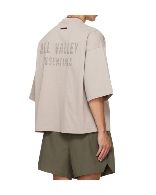 Fear Of God Gray Drop-Shoulder T-Shirt for men