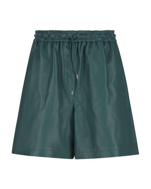 Loewe Green Elasticated-Waist Drawstring Shorts