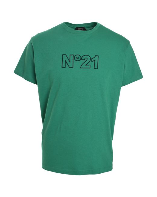 N°21 Green Short-Sleeved T-Shirt for men