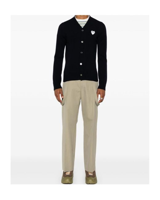 COMME DES GARÇONS PLAY Black Comme Des Garçons Play Heart Cardigan for men