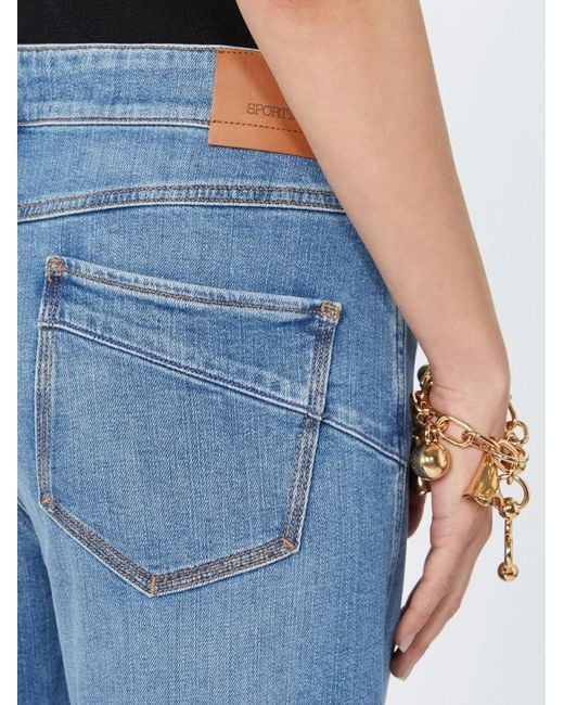 Sportmax Blue Belt-Loop Jeans