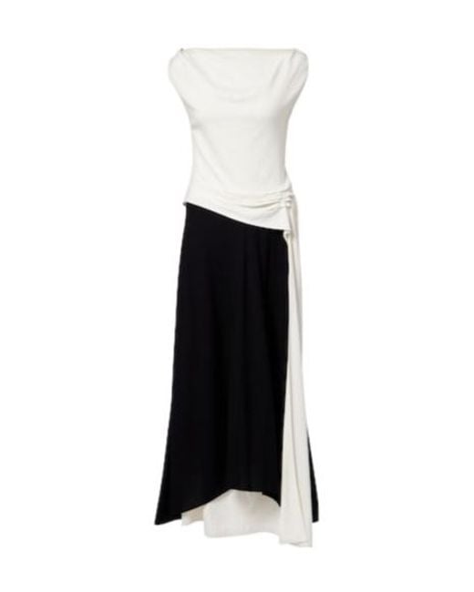 Proenza Schouler White Daliah Draped Crêpe Satin Maxi Dress