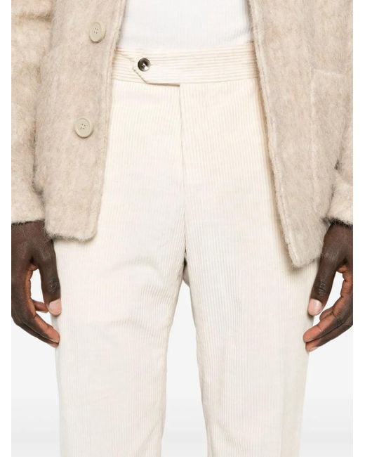 Pt Pantaloni Gray Pt Torino Straight-Leg Corduroy Pants for men