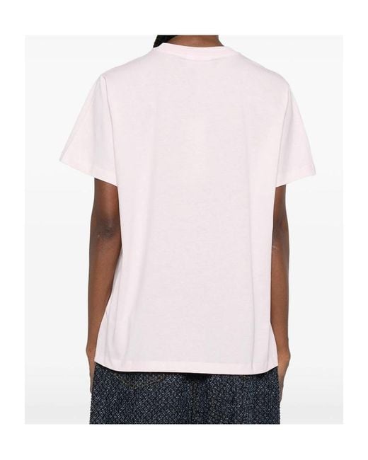 Ganni Pink Cherries Printed Long-Sleeved T-Shirt