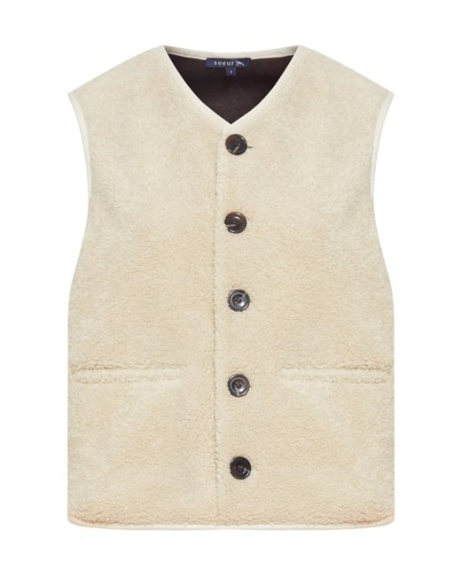 Soeur Natural Sleeveless Vest