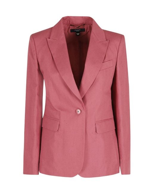 Weekend by Maxmara Pink Single-Breastd Blazer