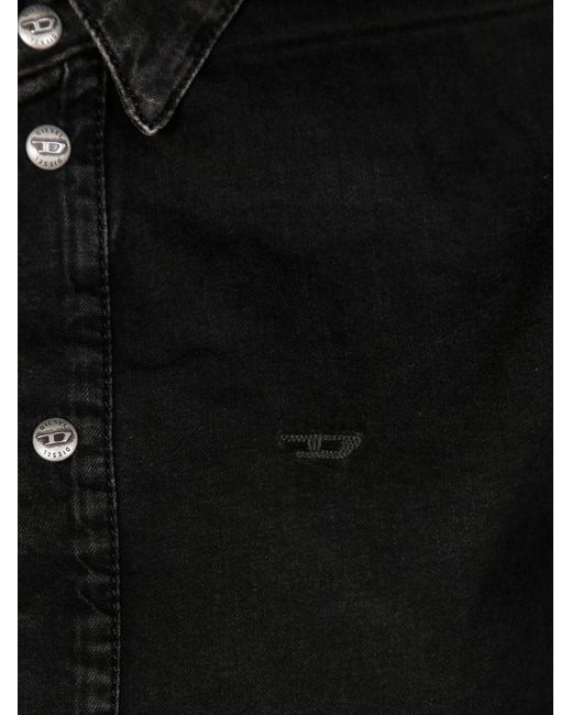 DIESEL Black De-Eazy Buttoned Denim Shirt
