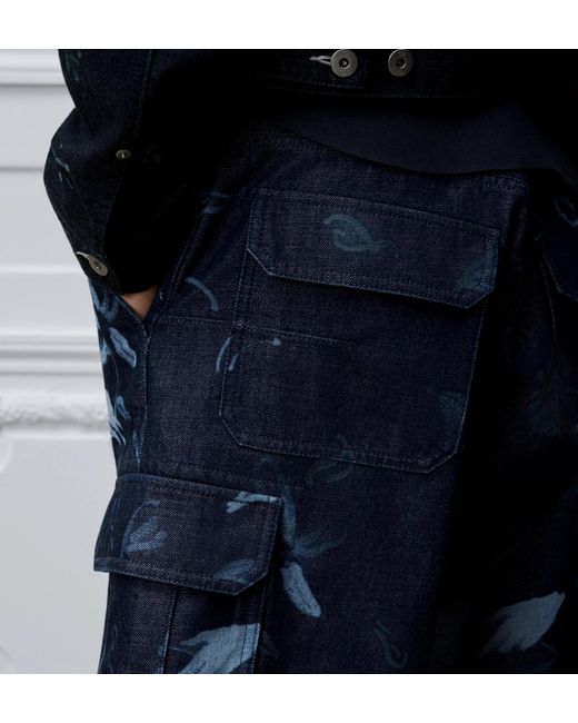 Dior Blue Iviera Cargo Shorts for men