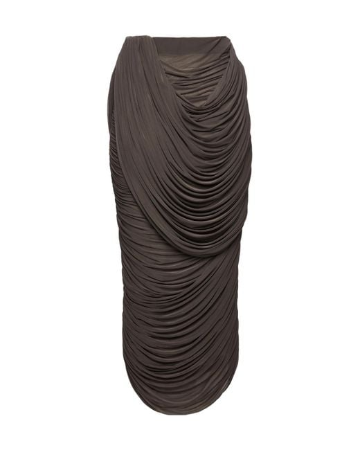 Magda Butrym Brown Re 26 Draped Maxi Skirt