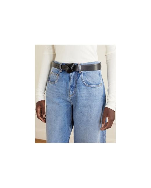 Isabel Marant Black Smooth Leather Wide Belt