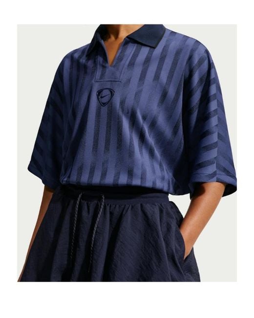 Nike Blue Runway Striped T-Shirt