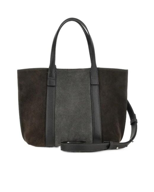 Hogan Black Script Shopping Bag Small